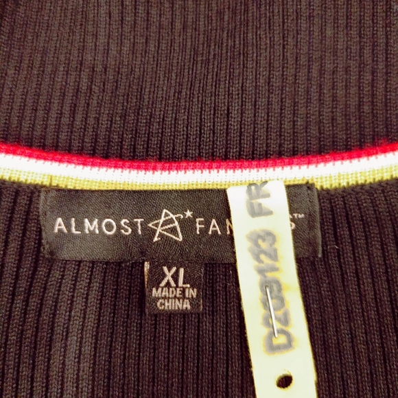 ALMOST FAMOUS Tank Strap Midi Sweater Dress, Black XL - Picture 12 of 13